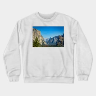 Tunnel View, El Capitan Half Dome Cathedral Rocks, Yosemite National Park Crewneck Sweatshirt